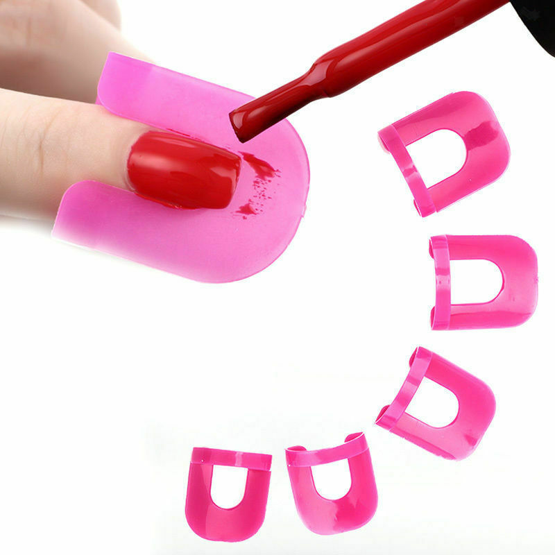 20pcs Manicure Finger Nail Art Case Professional Nail Tips Cover Polish Shield