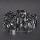 10pcs Stainless Steel Christmas Cake Biscuit Cookie Cutter Mold DIY Baking Tool