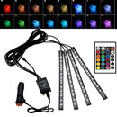 1PCs Car Interior 5050 RGB LED Strip Lights 48 SMD 12V IR Controller 16 Colors