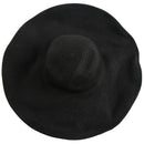 Ladies Superb Summer Sun Beach Floppy Derby Hat Wide Large Brim Straw - Bla