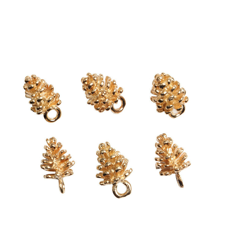 10pcs Metal Pine Cone Hair Charms Wedding Bridal Hair Decor Hair Accessories