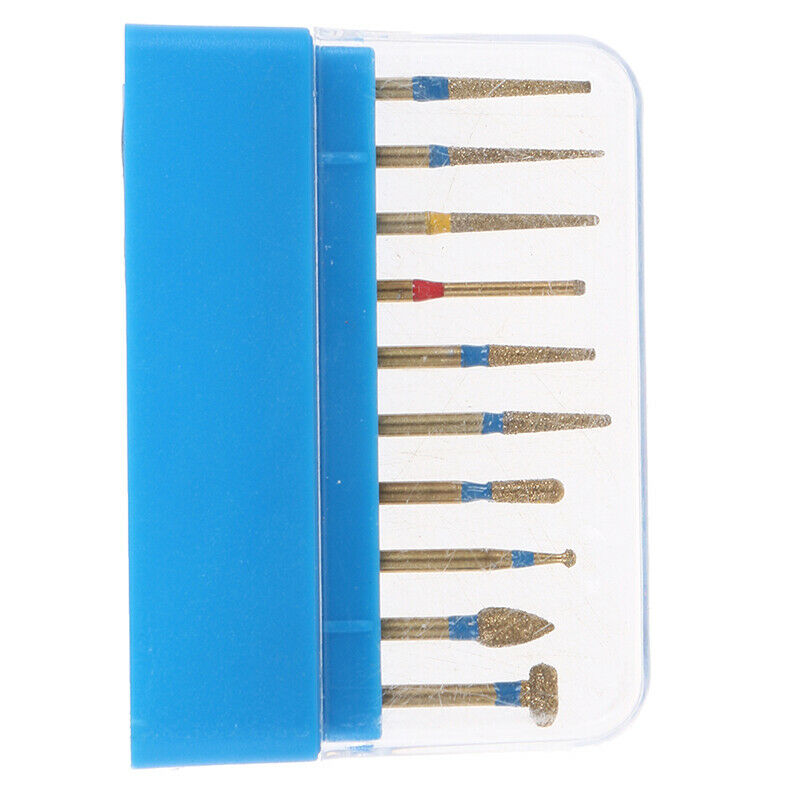 10Pcs/box Dental Diamond High Speed Burs for Polishing Smoothing Teeth   Nw