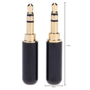 2pcs 3.5mm 3-Pole Male Audio Jack Plug Stereo Headphone DIY Connectors