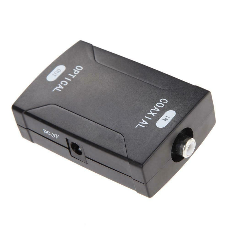 Coax Coaxial RCA to Optical TOSlink SPDIF Digital Audio Converter Adapter