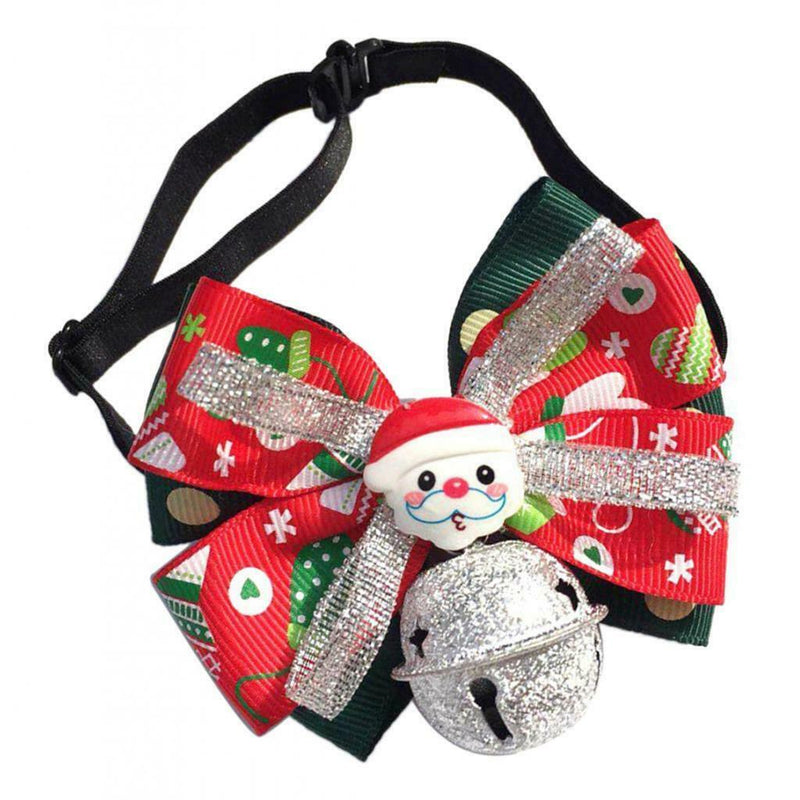 Pet Christmas Adjustable Collars W/ Bow Tie Costume Accessories Pet Supplies