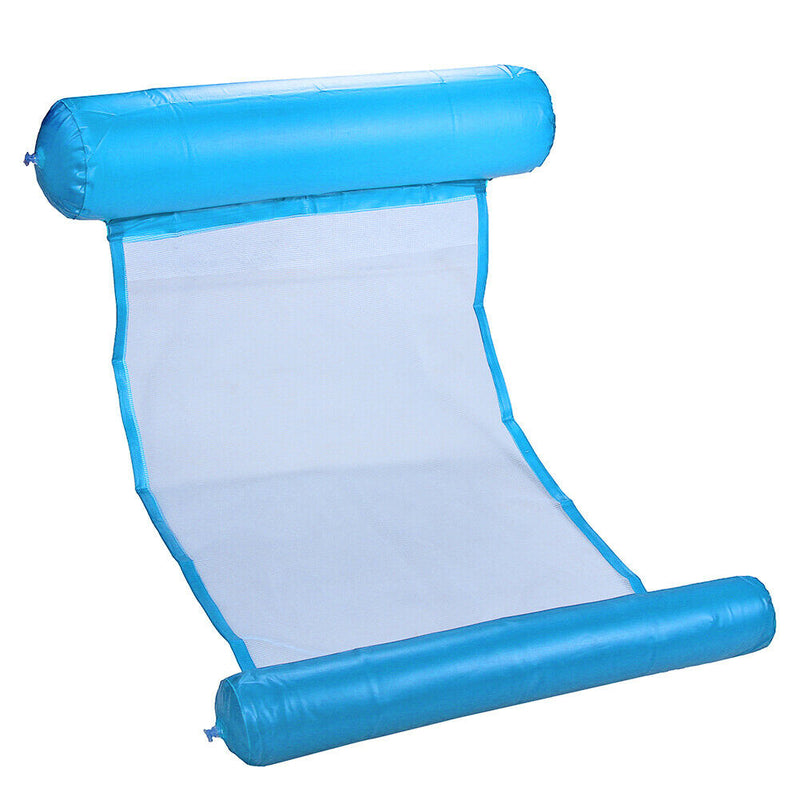 Air Mattress Foldable Swimming Beach Inflatable Float Cushion Bed (Blue)