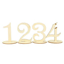 Freestanding Wooden Table Numbers 1-10 Stick Set With Base Wedding Birthday