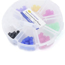 1box Dental color code rings silicone disinfection orthodontic dentist lab&M