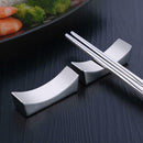 2pcs Stainless Steel Chopsticks Holder Spoon Stand Rack Table Fork Rest Storage