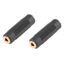 2pcs 3.5mm Jack Female to Female Audio Coupler Adapter Converter Connector