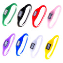 HOT Silicone Digital Jelly Men Women Unisex Anion Sports Wrist Watch Blac Dgrl