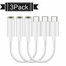 3Pcs Type C to 3.5mm Headphone Audio Adapter,USB-C to 3.5mm Female AUX Micr E1R8