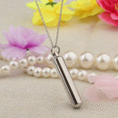 Cylinder Cremation Keepsake Memorial Urn Necklace Ashes Holder Link Chain