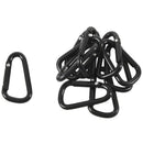 Camping D Shape Metal Carabiner Spring Loaded Clips Hook 100 Black Y1S2