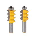 Triple Bead & Flute Furniture Molding Router Bit Set - 1/2" Shank