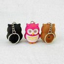 Cute Owl Keyring with LED Lights and Hooting Sound Novelty Key Rings Nice K X1A9