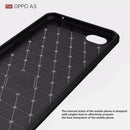 Carbon Fiber Soft TPU Protective Cover Phone Case for OPPO A3 Series Black A