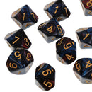 10pcs 10 Sided Dice D10 Polyhedral Dice for Dungeons and Dragons Table Games Red
