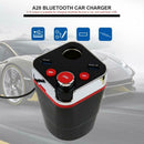 Multifunctional Bluetooth Car Cup Charger Cigarette Lighter 2-USB Port Red