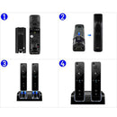 Dual Charging Dock Station 2x2800mAh Battery Pack for Wii Gamepad (Black)