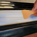 4pcs Wood Grain Car Door Sill Anti Kick Stickers PVC Door Decals (White)