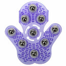 Metal Rolling Ball Massage Full Body Beauty Massager Glove Purple