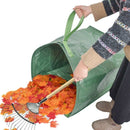 2Pcs Green Garden Lawn Leaf Yard Waste Bag Large Clean Up Container Tote Ga