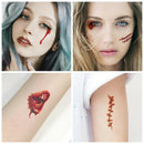 30Pcs Halloween Lifelike Bloody Wound Scary Waterproof Temporary Tattoo Stic Kw
