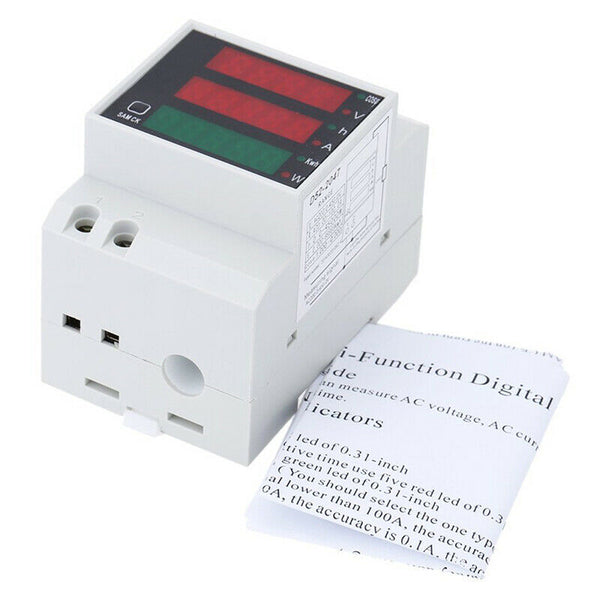 200-450V Multifunctional Ampere meter Digital DIN Rail Current Ampere meter A8U7