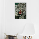5D DIY Full Drill Diamond Painting Fierce Tiger Cross Stitch Embroidery Kit