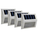 4pcs Stainless Steel 6LED Solar Stair Light Outdoor Garden Path Street Lamp A