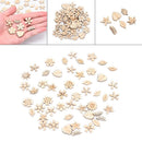 Hanging Ornament Scrapbooking Craft Wooden DIY Plant Flower Shape Handm Hn