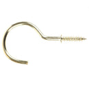 2Pcs 1/2 Inches Brass Plated Cup Hooks Shouldered Screw Hanging Hat Peg HanSEAU