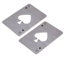 Stainless Steel Bottle Opener Bar Tool Men Gift Playing Card Ace of Spades Poker