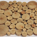100x Slices Round Disc Tree Natural Pine Wood Chips Wood Bark Circle Decor Craft