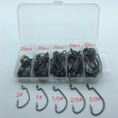 100 Pieces Fishing Hooks Wide Belly Crank Hooks Hooks Set Fishing Tackle