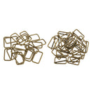 40pcs Metal Adjustable Buckles Square Bag Strap Connectors Bag Accessories