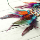 Handmade Fashion Design 4 Circle Dream Catcher with feather wall hanging De N2Q4
