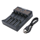 for AA/AAA 18650 18350 Ni-MH Li-ion/IMR LiitoKala Lii-402 4 Slot Battery Charger