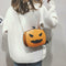 Cartoon Cute Pumpkin PU Leather Women Chain Shoulder Crossbody Bag (Yellow) SN9F