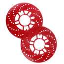 2x Aluminium Disc Brake Cover Vehicle Car Wheel Decorative Rotor Cross Drilledlj
