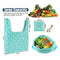 6pcs Plastic Folding Shopping Tote Shoulder Hangbag Washable Reusable Pouch