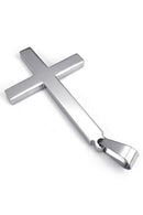 Jewelry Stainless Steel Inverted cross pendant with 55cm chain, necklace fo O1E5