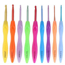 9pcs Colour Handle Crochet Hook Set Suit Wool Knitting Weaving Needles Kit
