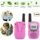 2X Cute T-388 Children Walkie Talkies Pink Kids UHF 446MHz 8 Channel Gifts bs
