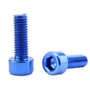 4x Lightweight Montain Bike Water Bottle Cage Holder Bolts Screws Durable Blue