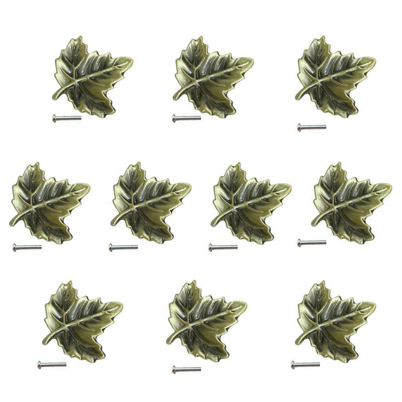 Zinc Alloy Leaves Handle Drawing Cupboard Door Knobs Cabinet Wardrobe Pull