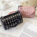 New Fashion Handbags Trend Line Multi-Rivet Ladies Shoulder Bag Wild Messen