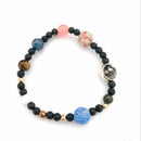 Solar System 9 Planets Universe Stars Women Office Style Natural Stones Bea S3I7