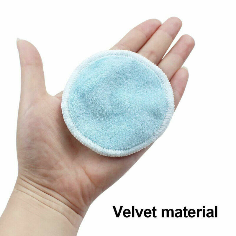 16 Packs Reusable Make Up Remover Pads Organic Bamboo Cotton Pads Round ODA